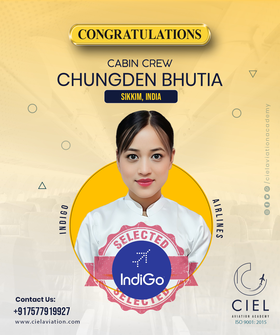 Ciel Aviation Academy - Chungden Bhutia